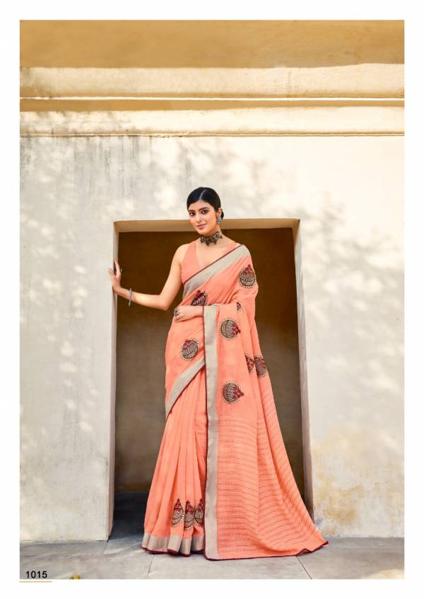 Sr Aarchi 2 New Designer Festive Wear Linen Weaving Saree Collection